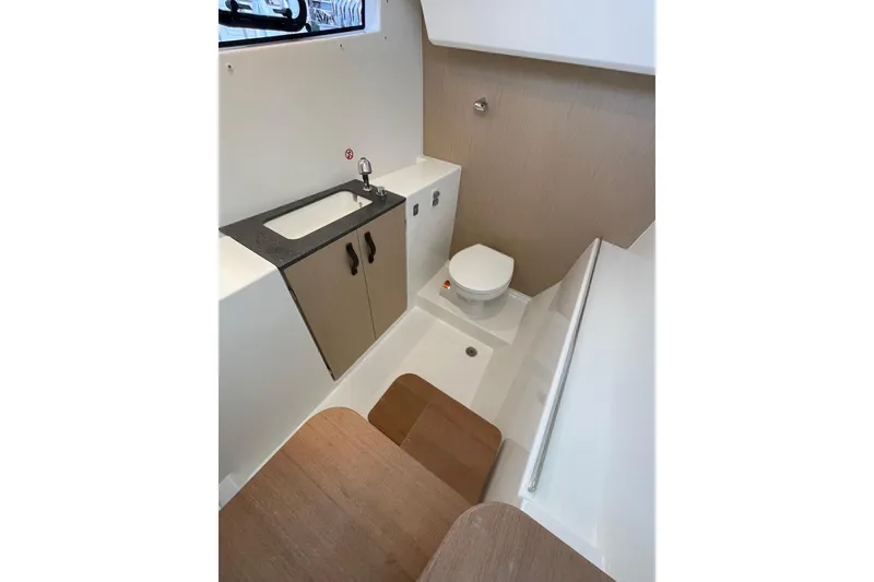 Slide: The Image of Modern bathroom interior of 2026 Jeanneau TH33 yacht with sink and toilet. - 30