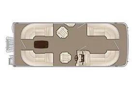 Slide: The Image of Manufacturer Provided Image: 2017 Bennington 24 SSRX pontoon boat layout with seating and helm. - 16