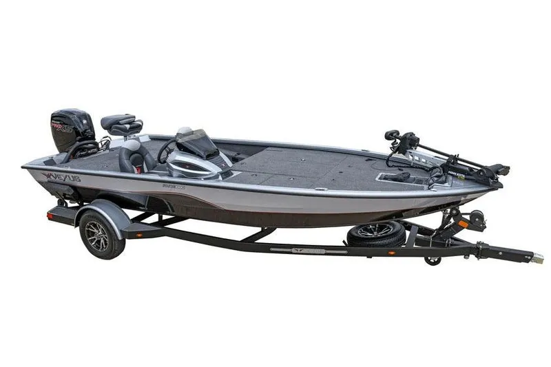Slide: The Image of Manufacturer Provided Image: 2026 Vexus AVX 1880 fishing boat on trailer, featuring sleek design and modern equipment. - 6