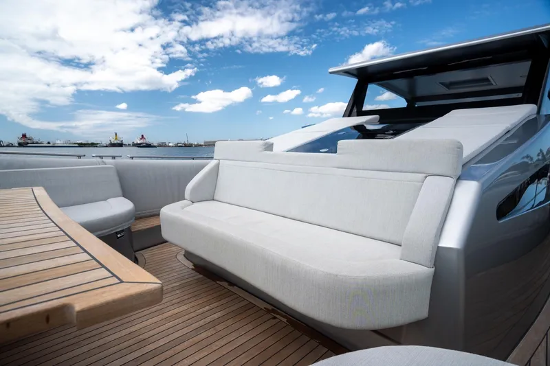 Slide: The Image of Luxurious 2022 Novamarine BS 160 Outboard yacht with elegant seating and wooden deck. - 38