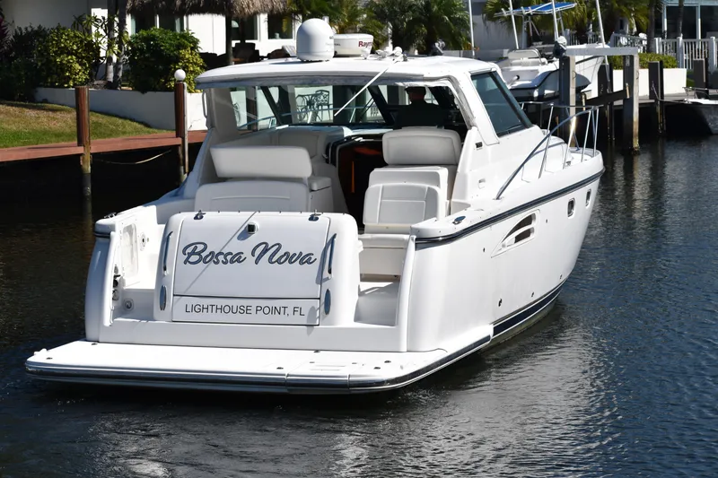 Slide: The Image of 2006 Tiara Yachts 3600 Open boat named "Bossa Nova" docked in Lighthouse Point, FL. - 6