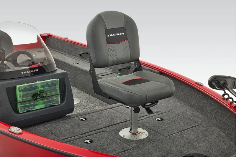 Slide: The Image of Manufacturer Provided Image: 2026 Tracker Pro Guide V-16 SC boat interior with seating and storage compartments. - 33