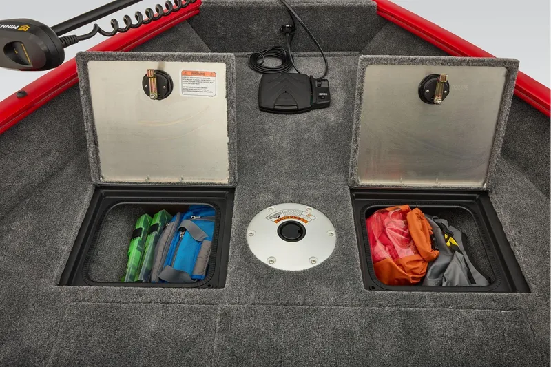 Slide: The Image of Manufacturer Provided Image: 2026 Tracker Pro Guide V-16 SC boat storage compartments with gear and accessories. - 34