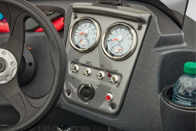 Slide: The Image of Manufacturer Provided Image: Dashboard of 2026 Tracker Pro Guide V-16 SC boat with gauges and controls. - 43
