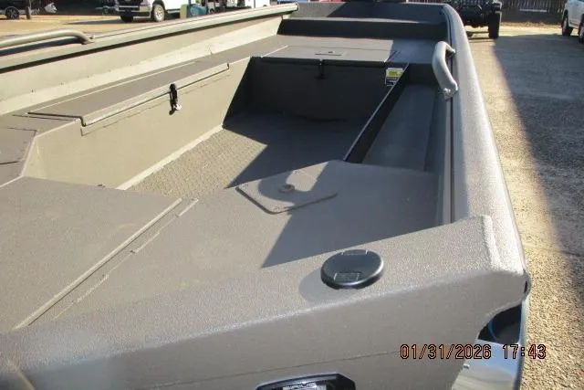 Slide: The Image of 2026 Reaper Boats 753-1879 model, interior view, showcasing storage compartments. - 2