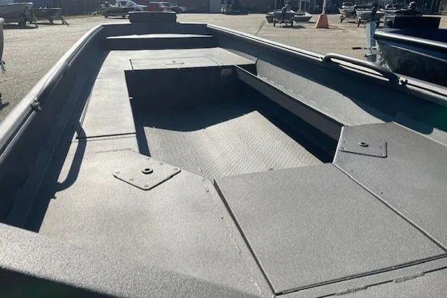 Slide: The Image of 2026 Reaper Boats 753-1879 model, spacious interior view, docked in sunlight. - 7