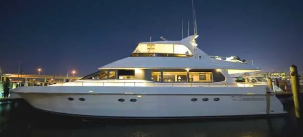 Slide: The Image of Lazzara Yachts *Flybridge MY with Euro Transom* 1999 - 0