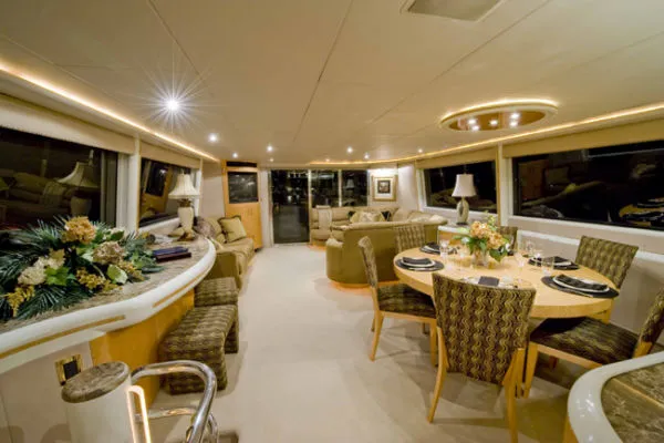 Slide: The Image of Lazzara Yachts *Flybridge MY with Euro Transom* 1999 - 4