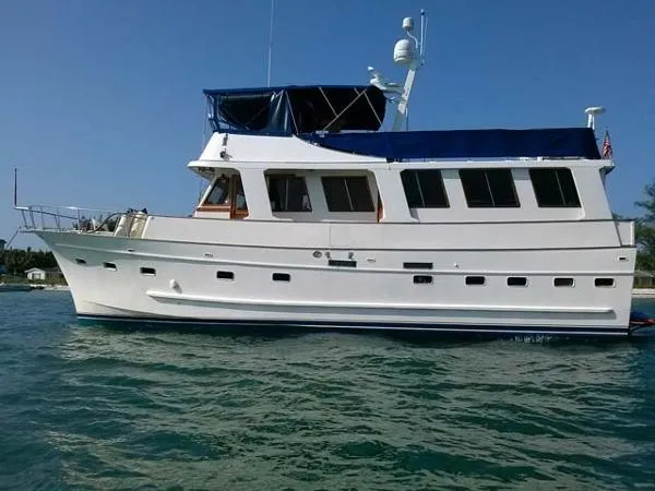 Slide: The Image of Marine Trader Flybridge Trawler Widebody 1985 - 0
