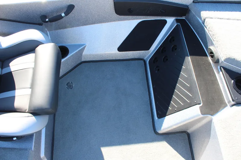 Slide: The Image of Interior of 2026 Nitro Z18 Pro boat, featuring seating and storage area. - 15