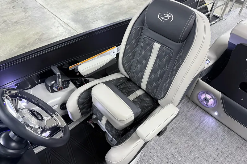 Slide: The Image of Luxurious interior of 2026 Barletta Lusso 25UA pontoon boat with premium seating. - 33