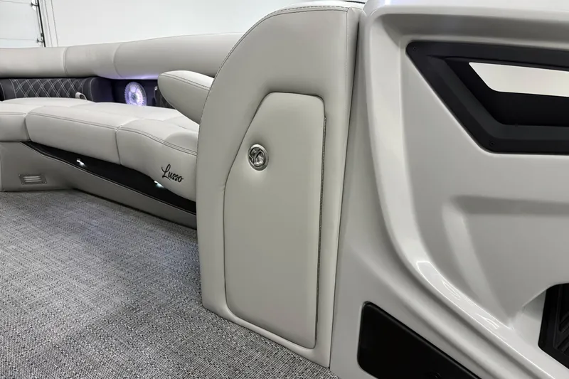 Slide: The Image of 2026 Barletta Lusso 25UA interior with luxurious seating and modern design. - 39