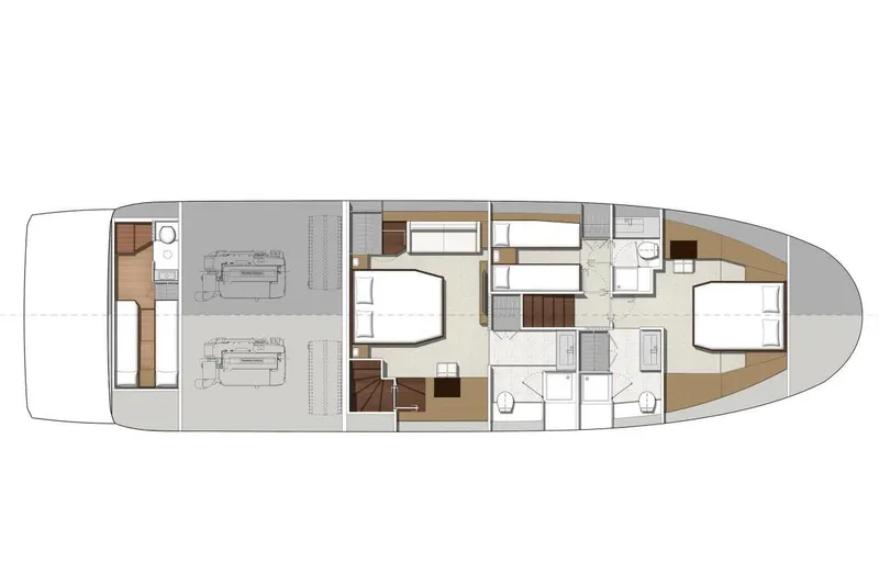 Slide: The Image of Manufacturer Provided Image: 2018 Prestige 630 yacht floor plan with detailed interior layout. - 95