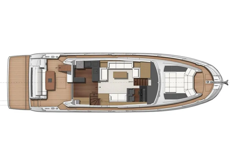 Slide: The Image of Manufacturer Provided Image: Top view of 2018 Prestige 630 yacht interior layout. - 97