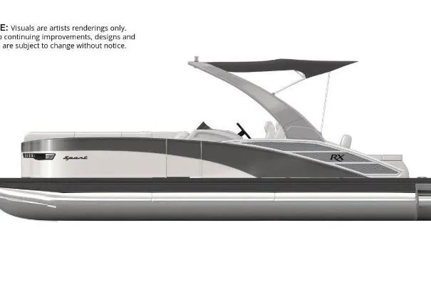 The Image of 2026 Bennington 25 RXSBA pontoon boat, sleek design, side view, artist rendering. - 1