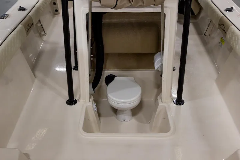 Slide: The Image of Manufacturer Provided Image: Interior view of 2026 Sea Chaser 26 LX with toilet. - 15