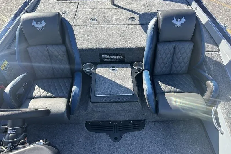 Slide: The Image of 2026 Phoenix 721 ZXL boat interior with two cushioned seats and center console. - 8