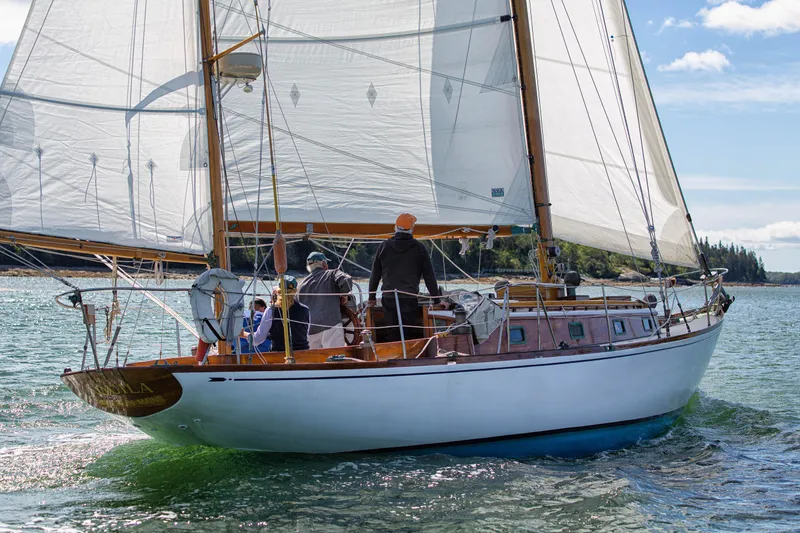Slide: The Image of 1957 Sparkman & Stephens K/CB Yawl sailing on a sunny day. - 31