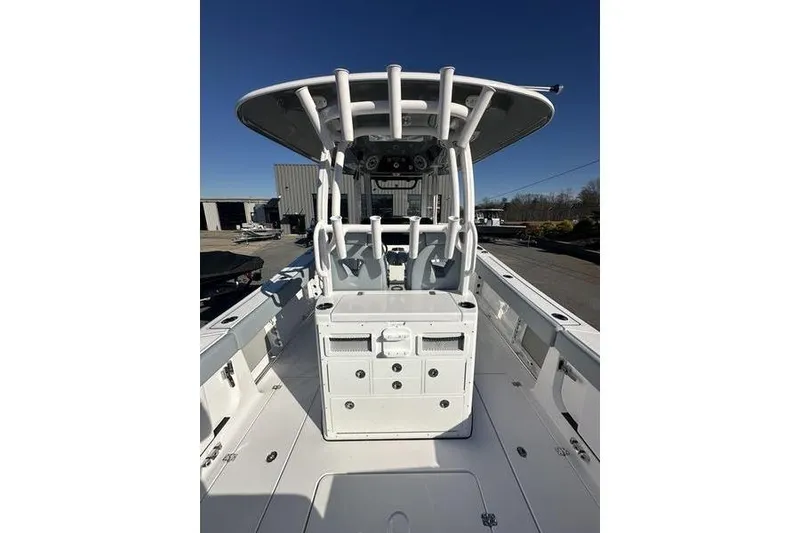 Slide: The Image of 2026 Sportsman Open 282 Center Console boat, featuring a sleek design and spacious deck. - 32