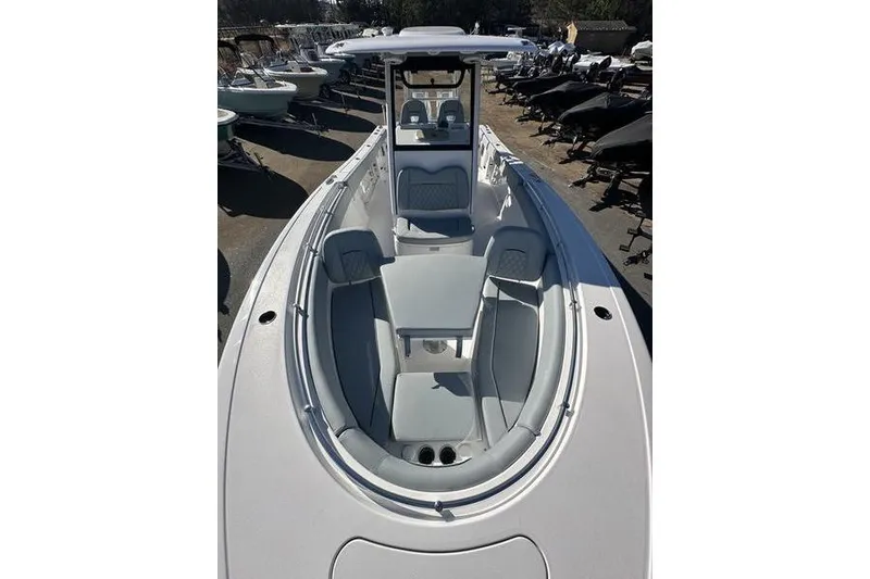 Slide: The Image of 2026 Sportsman Open 282 Center Console boat with spacious seating and modern design. - 41