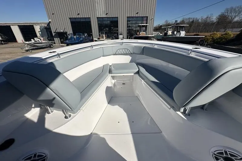 Slide: The Image of 2026 Sportsman Open 282 Center Console boat with spacious seating area. - 45