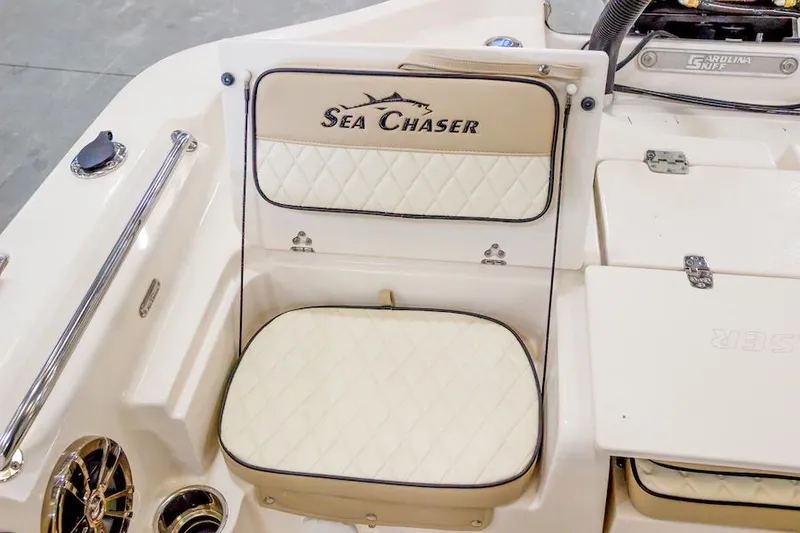 Slide: The Image of Manufacturer Provided Image: Angler fishing on a 2026 Sea Chaser 23 LX boat. - 8