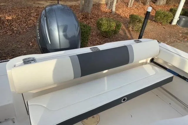 Slide: The Image of 2023 Robalo R222 Center Console with Yamaha engine, rear seat view. - 15