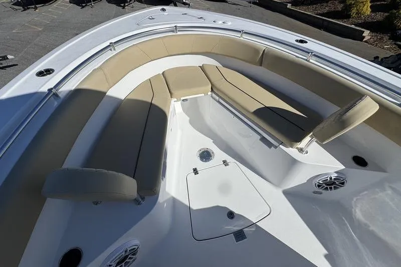 Slide: The Image of 2026 Sportsman Open 252 Center Console boat with spacious seating and modern design. - 16