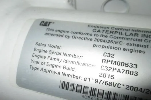Slide: The Image of Caterpillar emission control sticker starbaord - 34