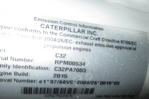 Slide: The Image of Caterpillar emission control sticker port - 35