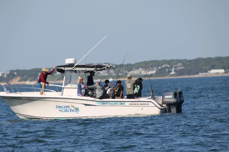 The Image of 1999 Grady-White Chase 263 boat with people fishing on calm waters. - 1