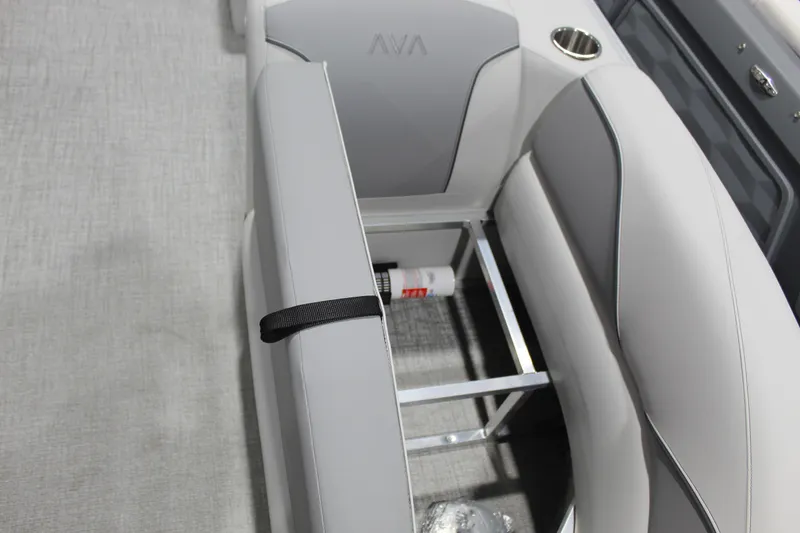 Slide: The Image of 2026 Avalon 2185 25 VENTURE 85 VRB boat interior with storage compartment. - 3