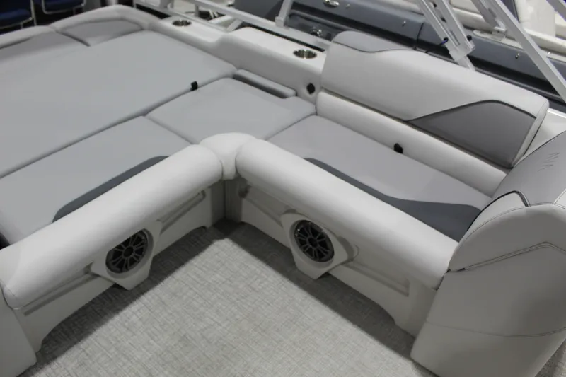 Slide: The Image of Luxurious seating on 2026 Avalon 2185 25 VENTURE 85 VRB pontoon boat. - 6