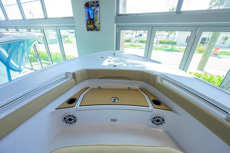 Slide: The Image of 2026 Sportsman Masters 247OE Bay Boat interior with sleek design and modern features. - 11