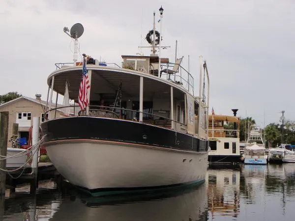 Slide: The Image of Camden Boat Works Dory Yacht Trawler 1956 - 1