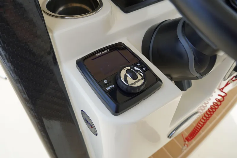 Slide: The Image of Control panel of 2026 Scout 288 LXF boat with modern features and design. - 23