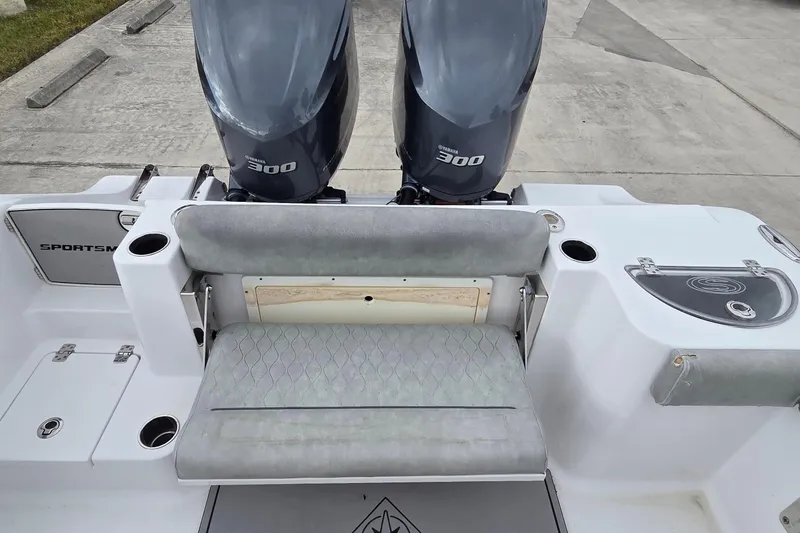 Slide: The Image of 2020 Sportsman Open 282 Center Console with dual Yamaha 300 engines and rear seating. - 4