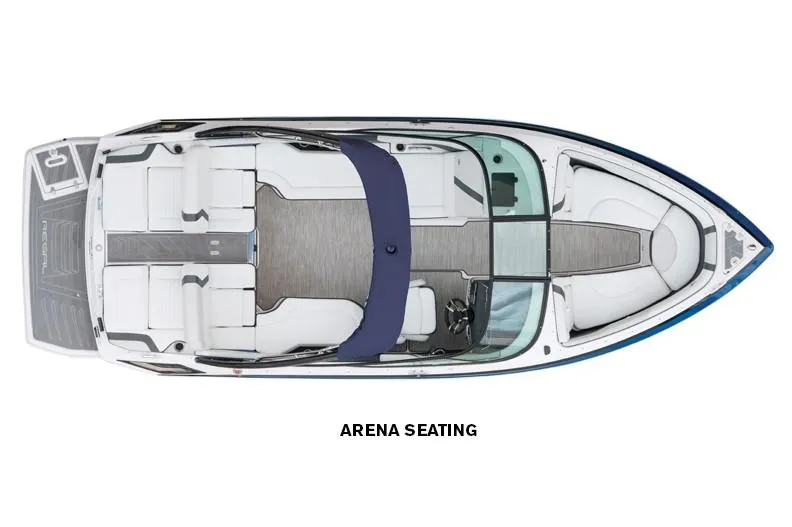 Slide: The Image of Manufacturer Provided Image: Top view of 2019 Regal 2300 Bowrider boat with arena seating. - 2