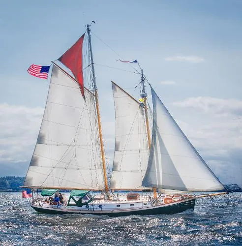 Slide: The Image of Hodgdon Bros. Stadel Gaff Topsail Schooner 1978 - 1
