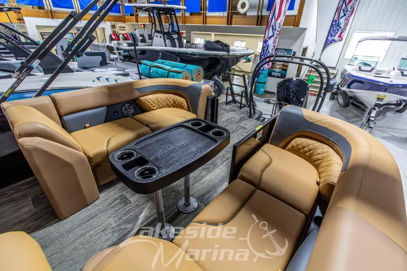 Slide: The Image of Luxurious seating on 2026 Godfrey Sweetwater 2286 SBC pontoon boat at Lakeside Marina. - 23