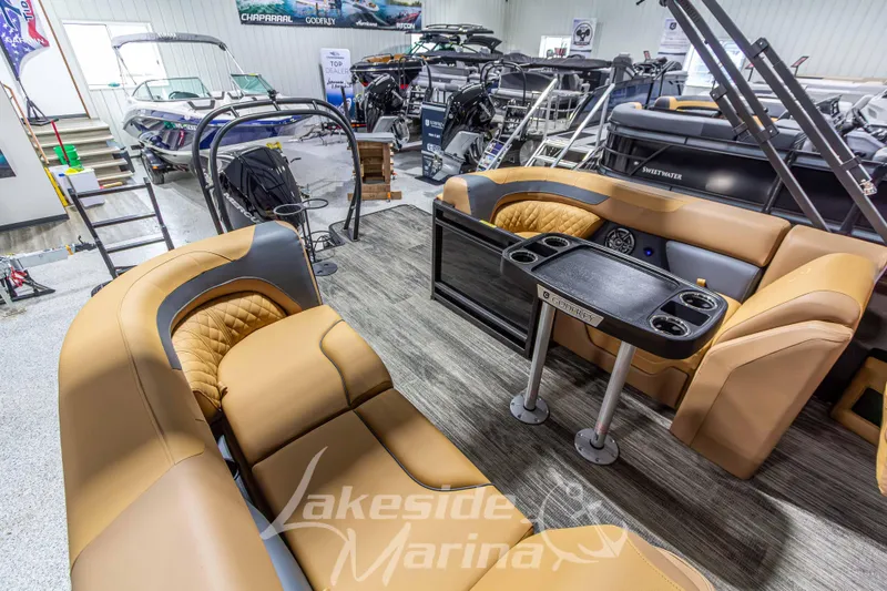 Slide: The Image of 2026 Godfrey Sweetwater 2286 SBC pontoon boat interior at Lakeside Marina showroom. - 24