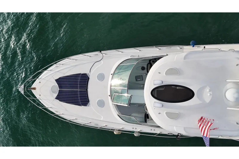 Slide: The Image of Aerial view of 2005 Cruisers Yachts 500 Express on water. - 5