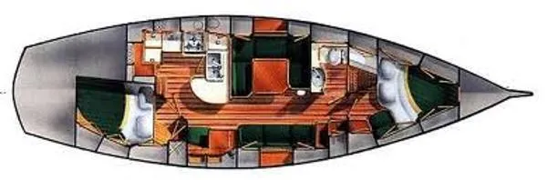 Slide: The Image of Cabo Rico 40/42 designed by Chuck Paine 1999 - 1