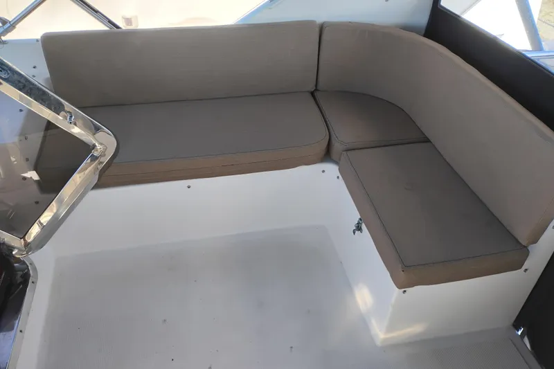 Slide: The Image of Interior seating area of a 1997 Symbol 50 Pilothouse boat. - 45