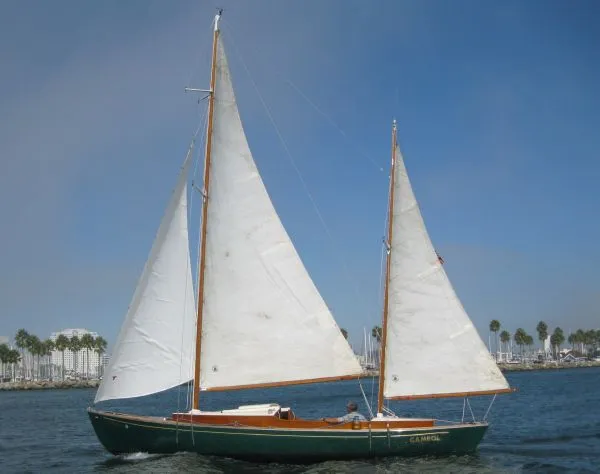 Slide: The Image of Herreshoff "Rozinante" Double Ended Canoe Yawl 1962 - 1