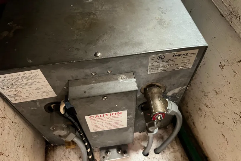 Slide: The Image of Industrial equipment with caution label and Seaward branding, related to Caliber 35 LRC, 1996 model. - 46