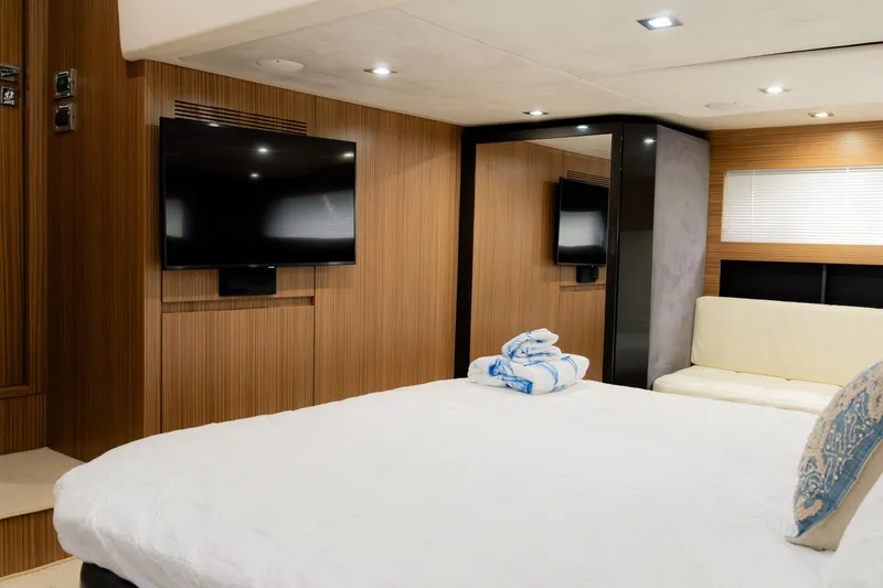 Slide: The Image of Luxurious interior of 2013 Azimut Atlantis 48 yacht with modern amenities and elegant design. - 23