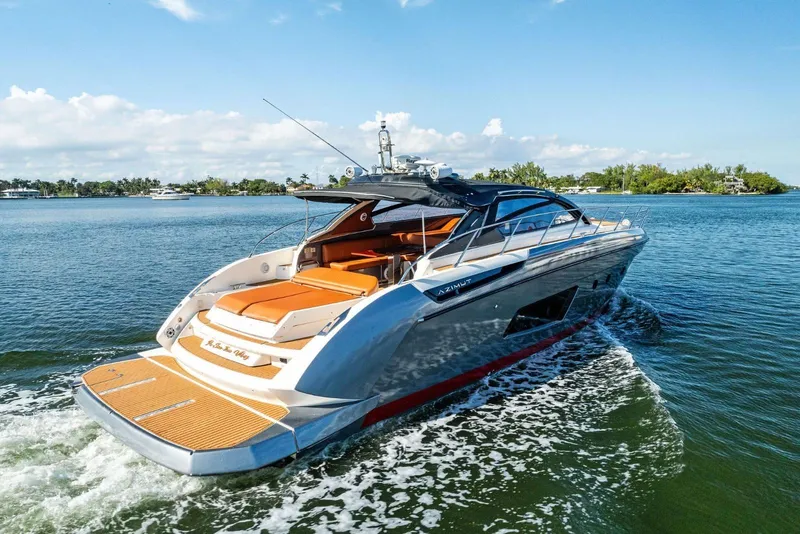 Slide: The Image of Luxury 2013 Azimut Atlantis 48 yacht cruising on a sunny day. - 5