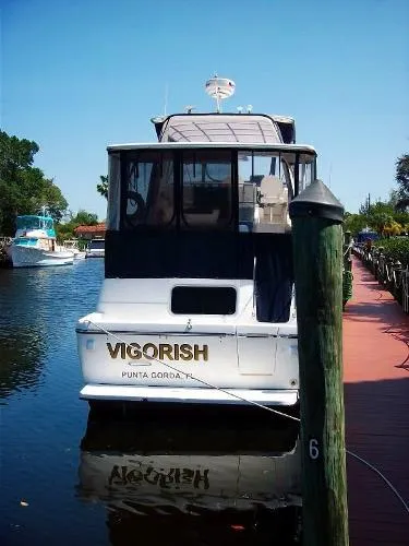 Slide: The Image of Bayliner 4087 aft cabin cockpit MY 1999 - 7