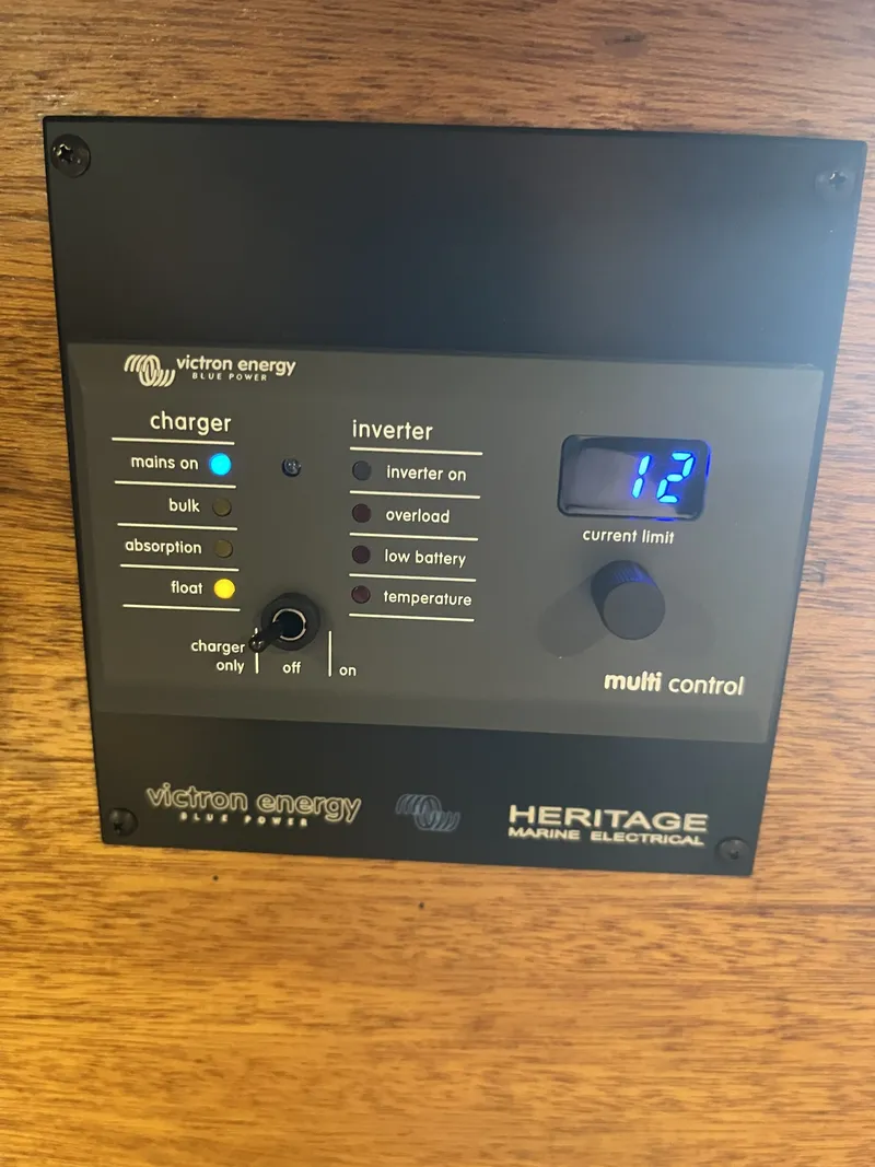 Slide: The Image of Victron Energy Multi Control Panel in Owens 1959 Cabin. - 24